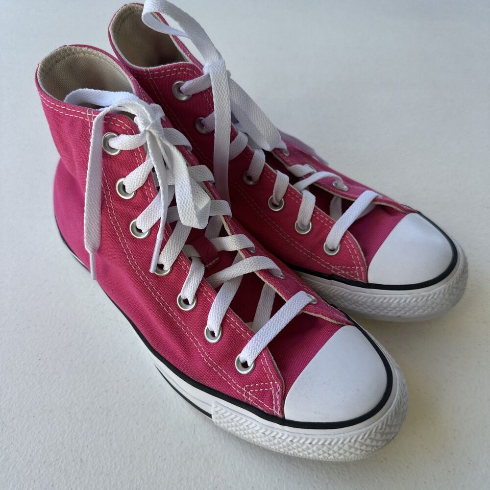 Converse Chuck Taylor All-Star Women's Sz 8 Barbie Pink High Top Sneakers Shoes